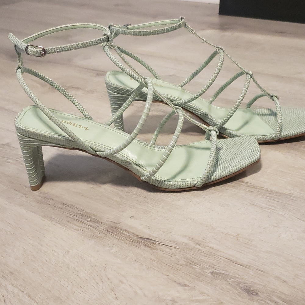 Green strappy Express sandals
